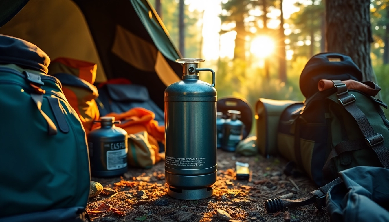 Securely mounted gas bottle holder in a scenic outdoor setting, showcasing its durability and practical design.