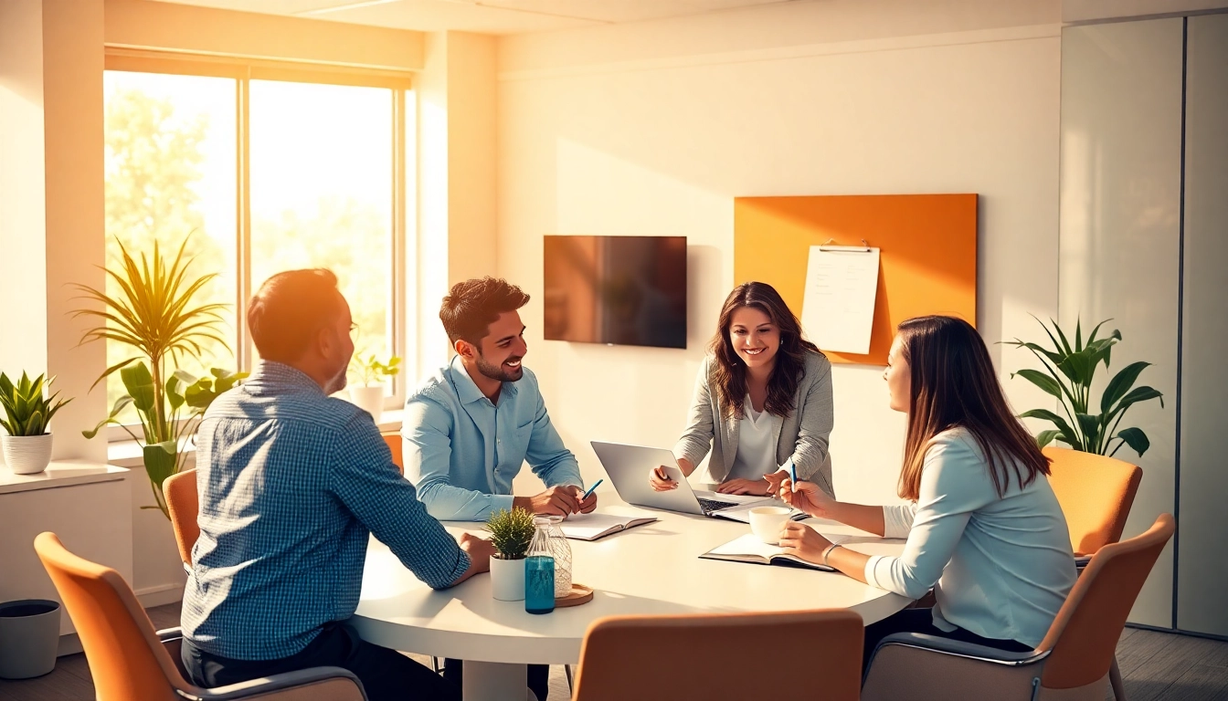 Enhance your pflegemarketing strategy with a collaborative team meeting scene.