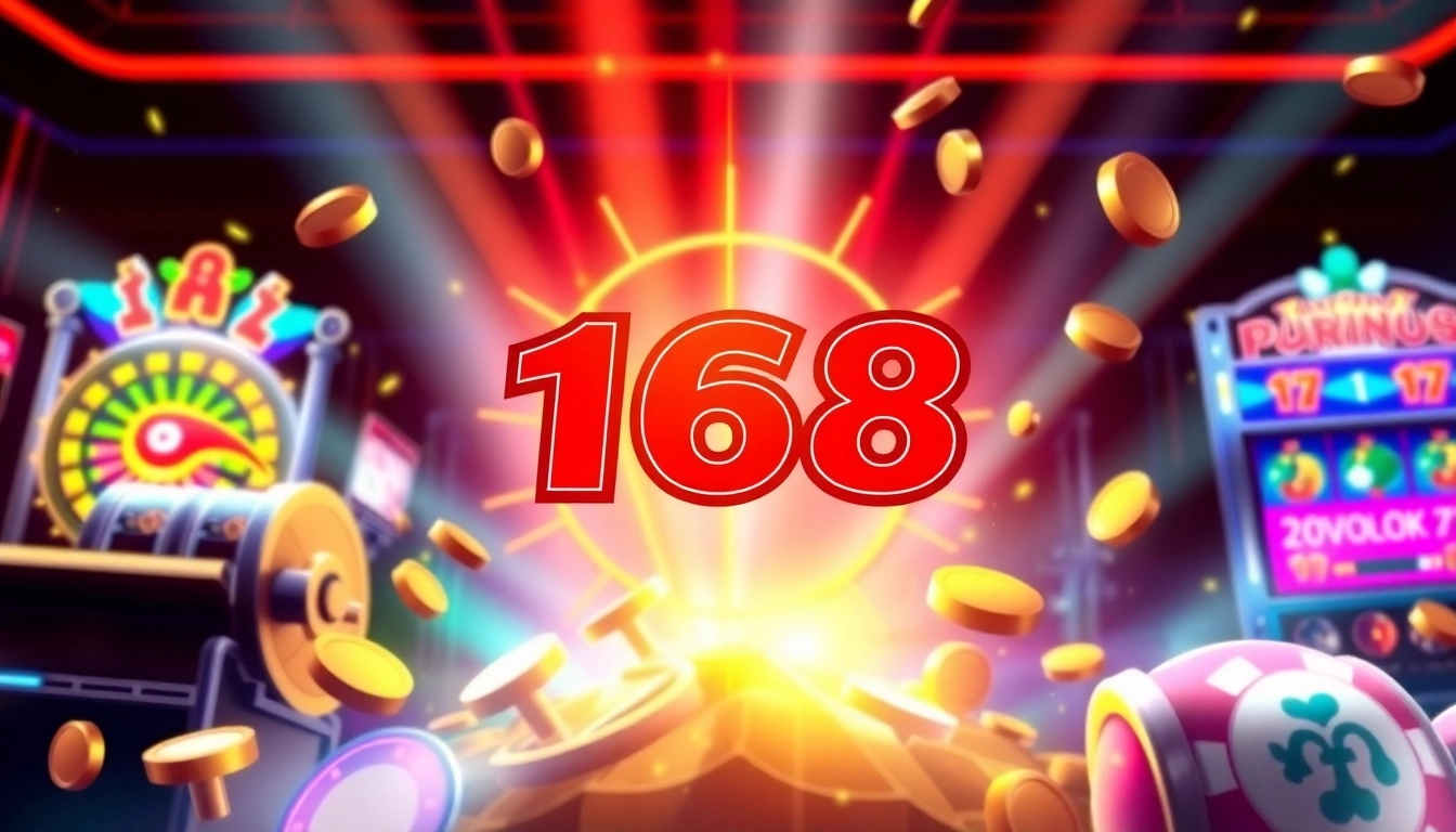 Experience สล็อต168 gaming action with vibrant slots and colorful reels in a thrilling digital environment.