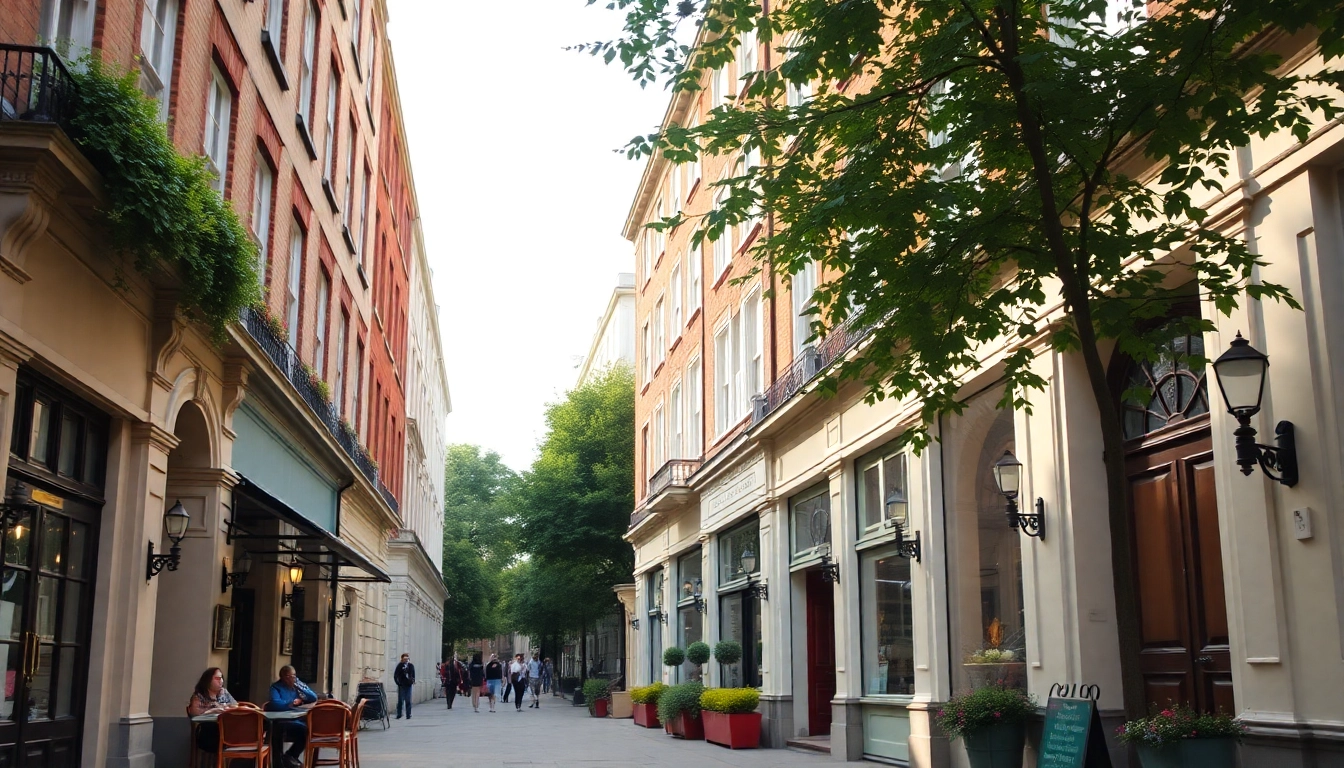 Stroll through Bloomsbury's picturesque streets, highlighting cafes and classic architecture.