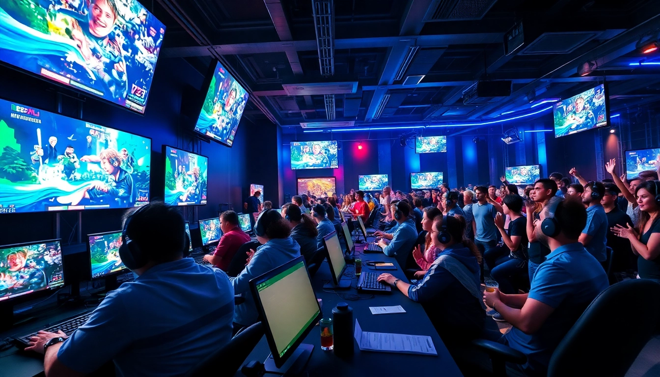 Engaging eSports betting Australia scene showcasing players and fans in an exciting lounge.