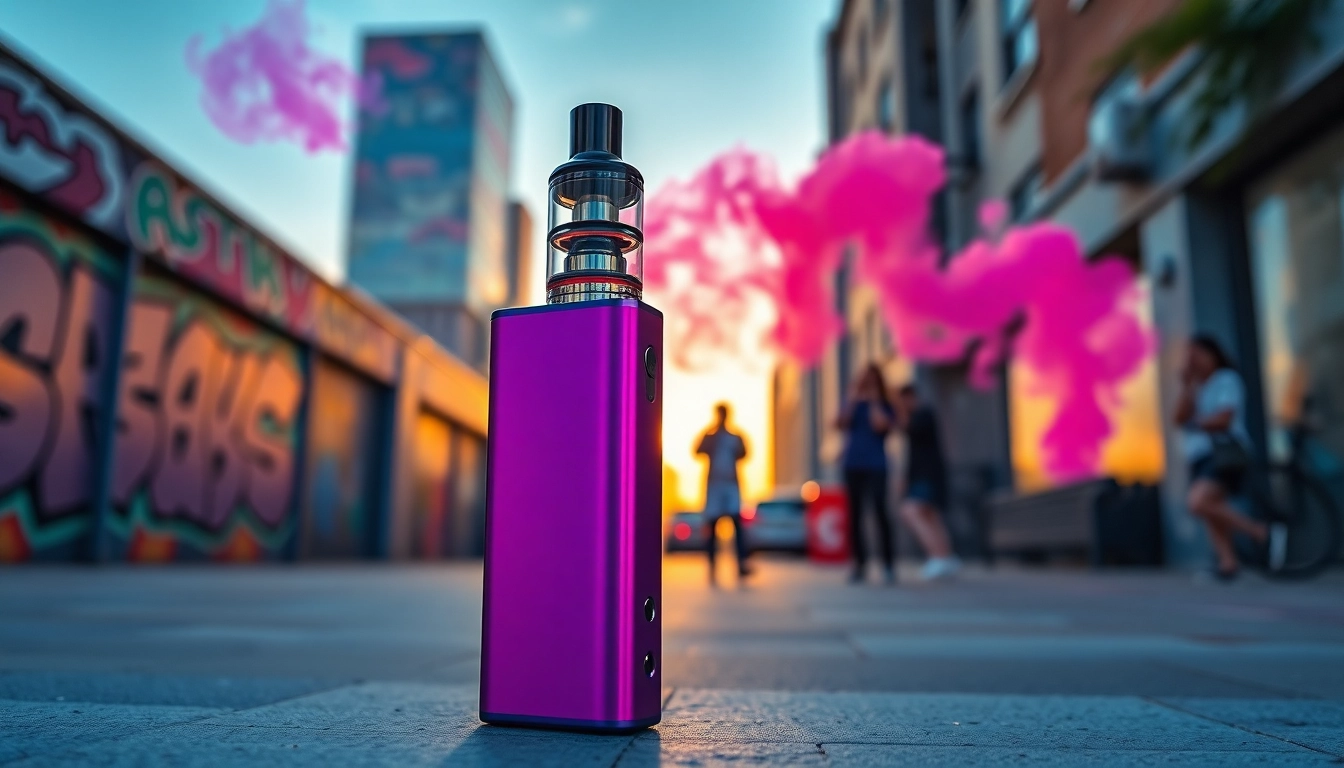 Experience the best disposable vape with a modern design and vibrant city atmosphere.
