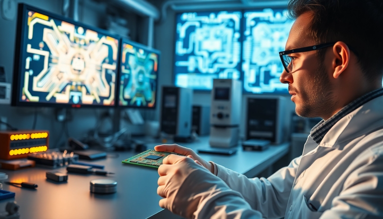 Create microchips AGAIN with innovative techniques in a futuristic lab setting.