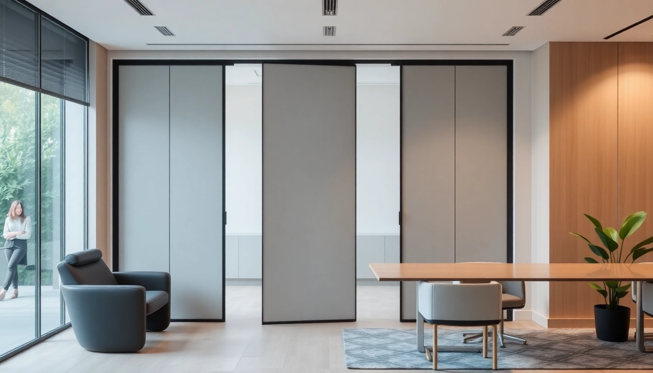 Enhance your space with a folding partition wall showcasing functionality and design.