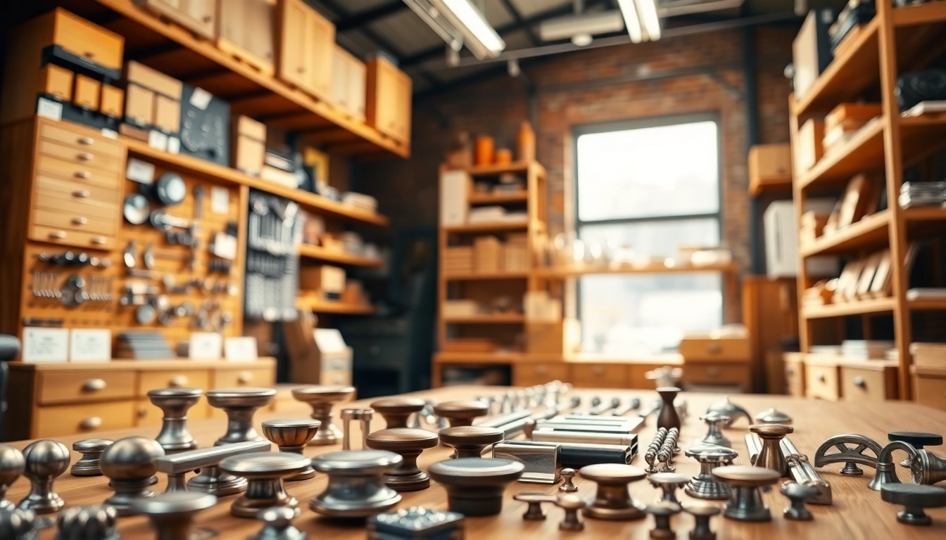 Showcase of furniture hardware suppliers featuring cabinet knobs and drawer pulls.