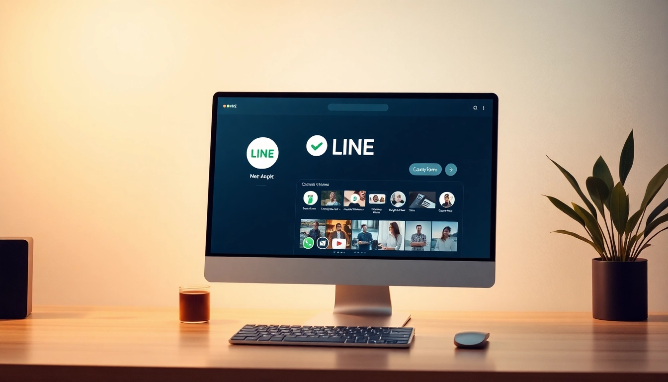 Download the LINE app for PC with a user-friendly interface showcased on a computer screen.