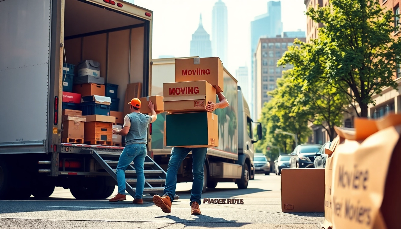 Skilled Bronx movers efficiently load a truck, showcasing professionalism and teamwork.