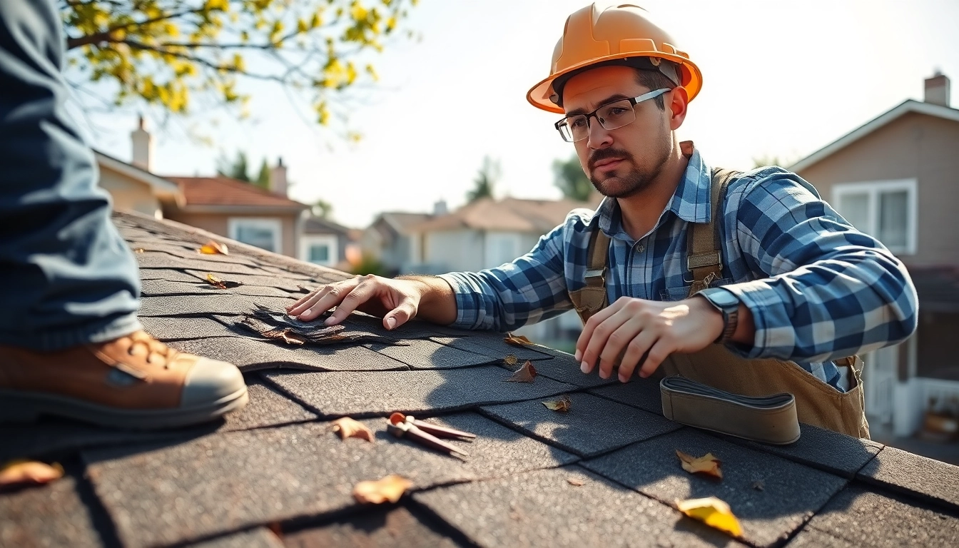 Assessing insurance roofing claims help for storm-damaged roofs with professional tools.
