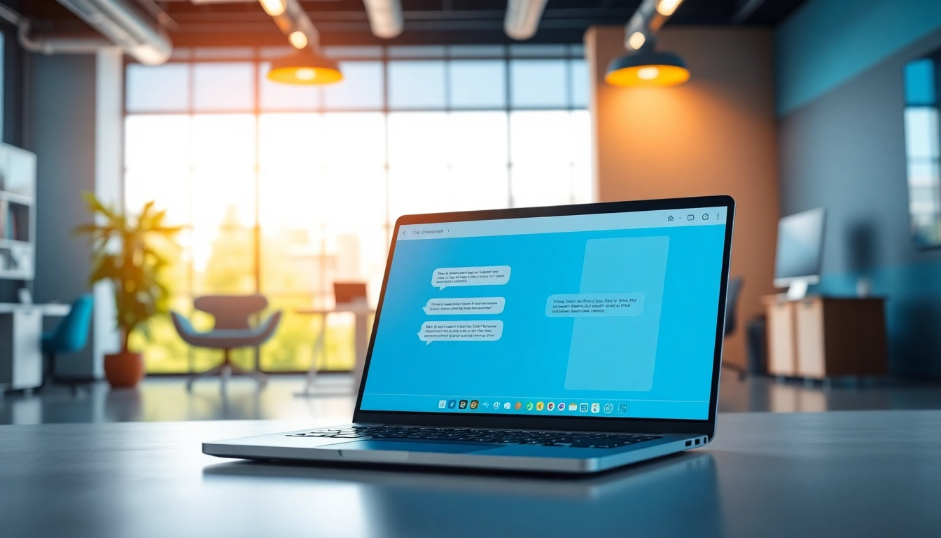 Engaging chatgpt bot for website highlighting interactive chatbot interface on a laptop.
