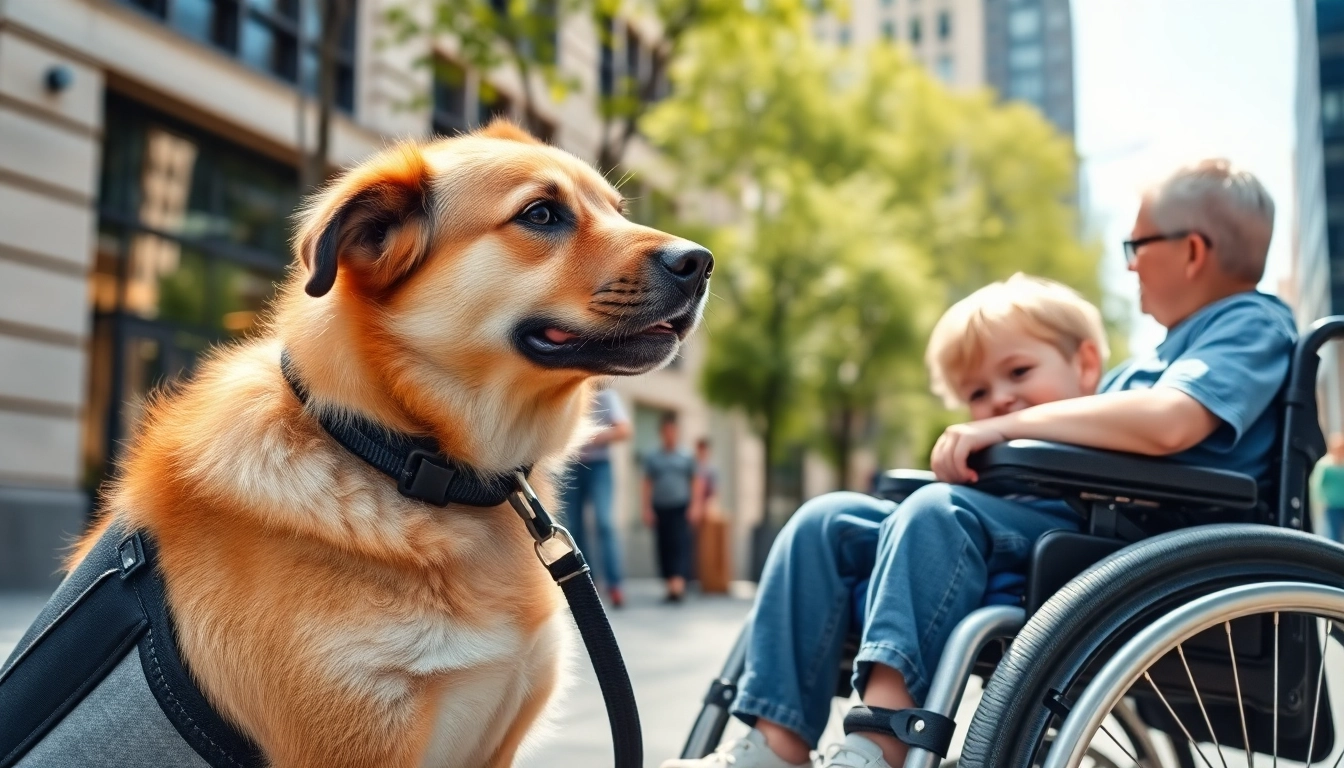 Engaging service dogs for sale interacting with a child in need of support