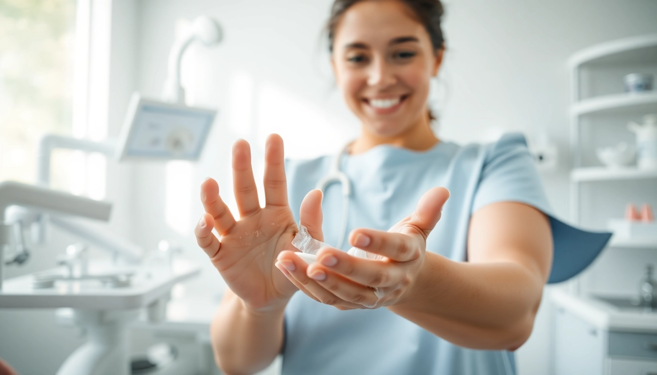 Enhance hygiene practices with a dental hygienist demonstrating effective handwashing techniques.