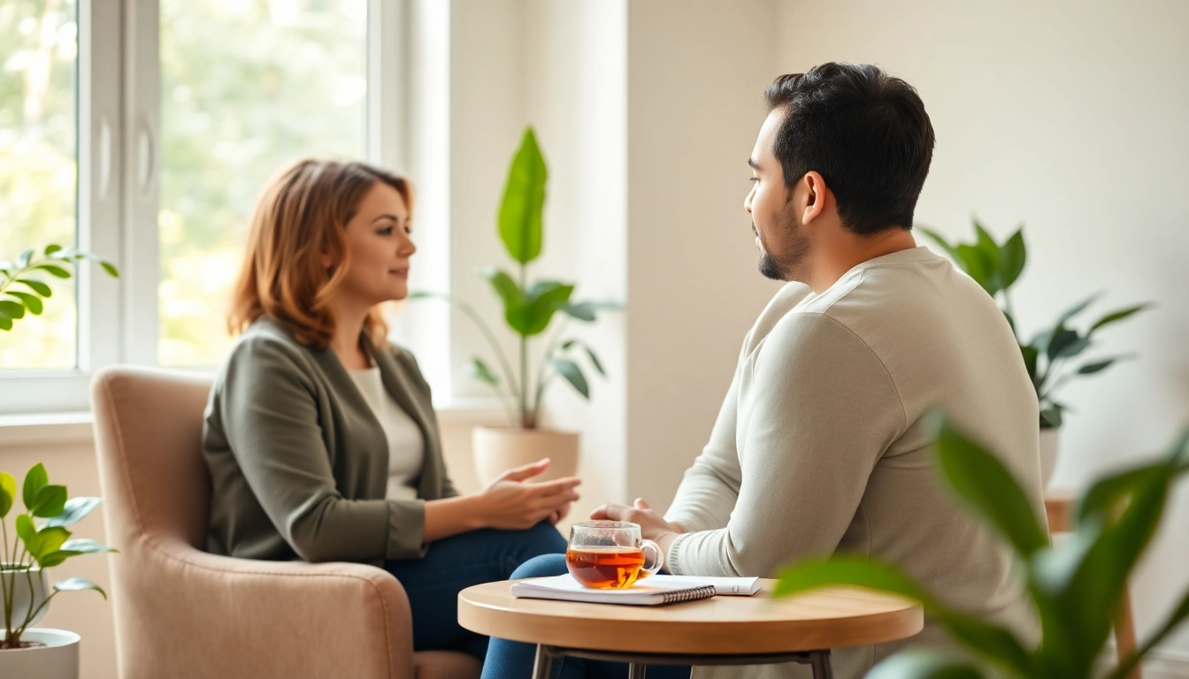Attachment theory coach provides engaging support in a bright, welcoming environment.