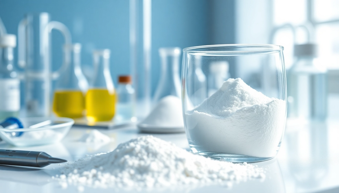 Hydroxyethyl Cellulose displayed in a lab, emphasizing its properties and applications.