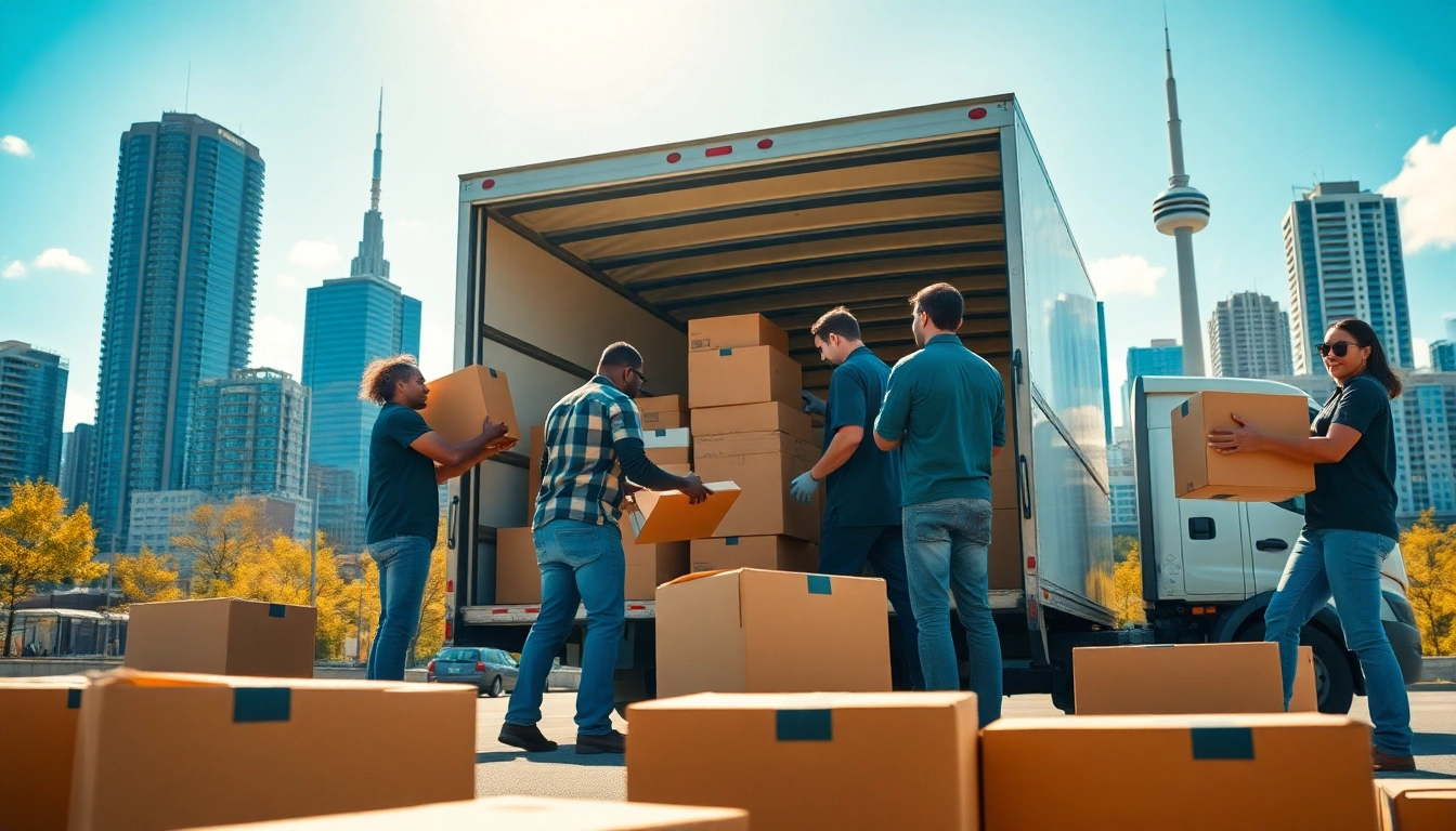 Best moving company in Toronto captures professional movers working efficiently in an urban setting.