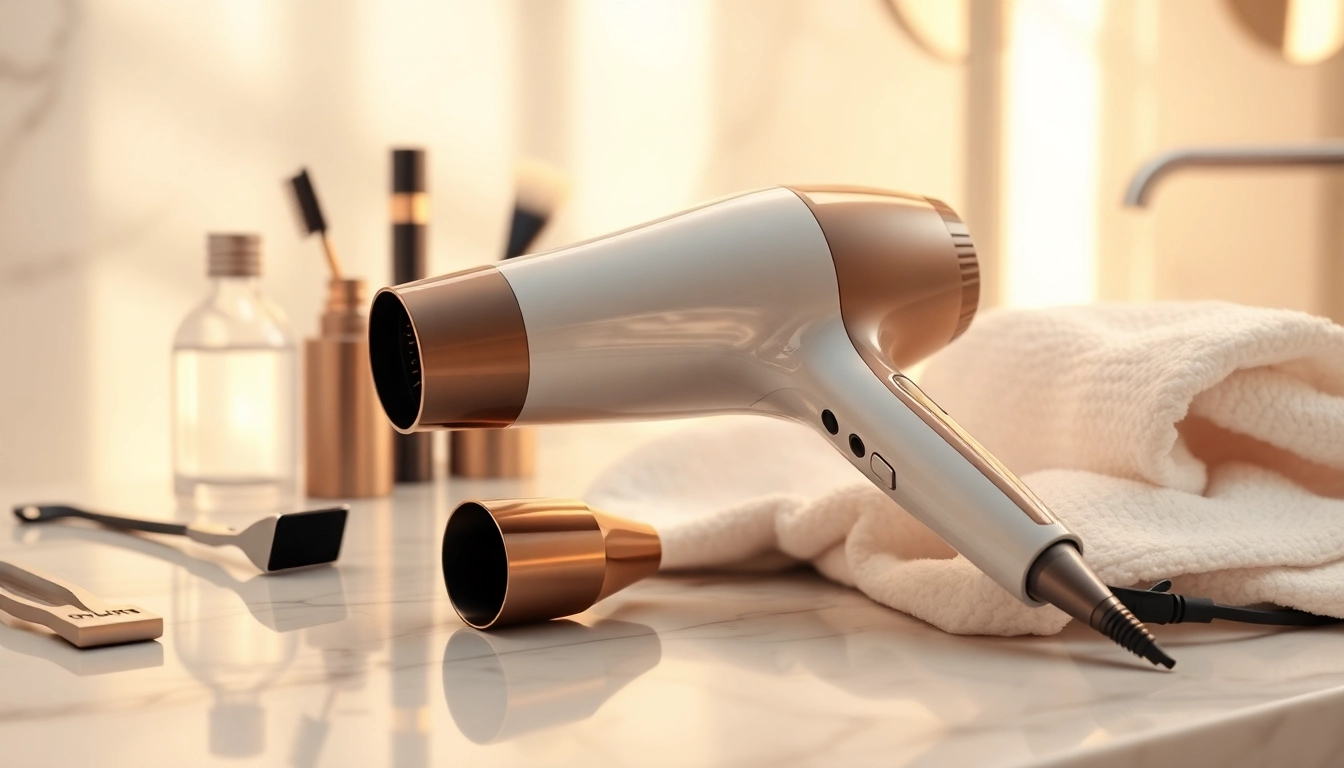 See the sleek ionic hair dryer designed for efficient styling and superior results.